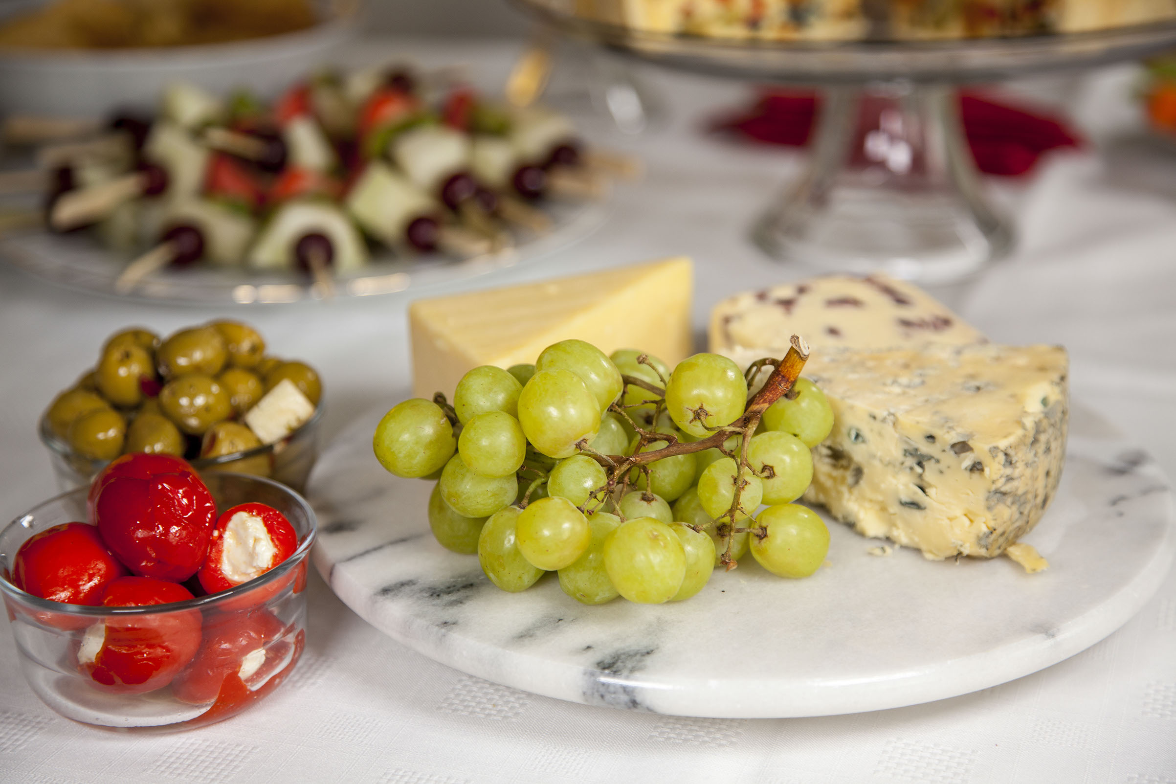 Cheese and fruit platter